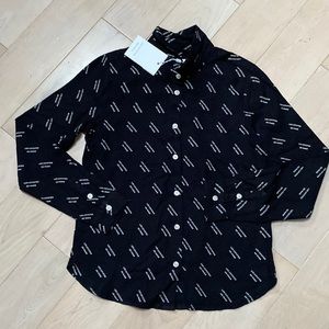 Les Coyotes de paris girls Karlie All over long black soft dress shirt